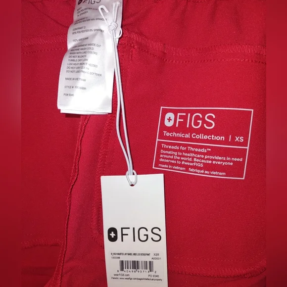 Figs Lunar Pop Red Scrub Set (XS) - Picture 6 of 6